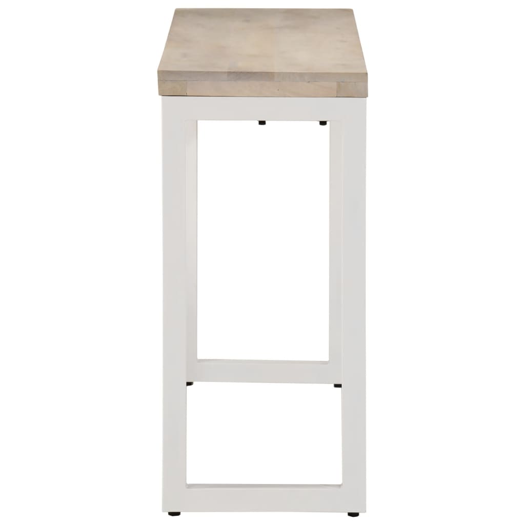 Konsolentisch Braun 110X35X76 Cm Massivholz Mango Und Eisen