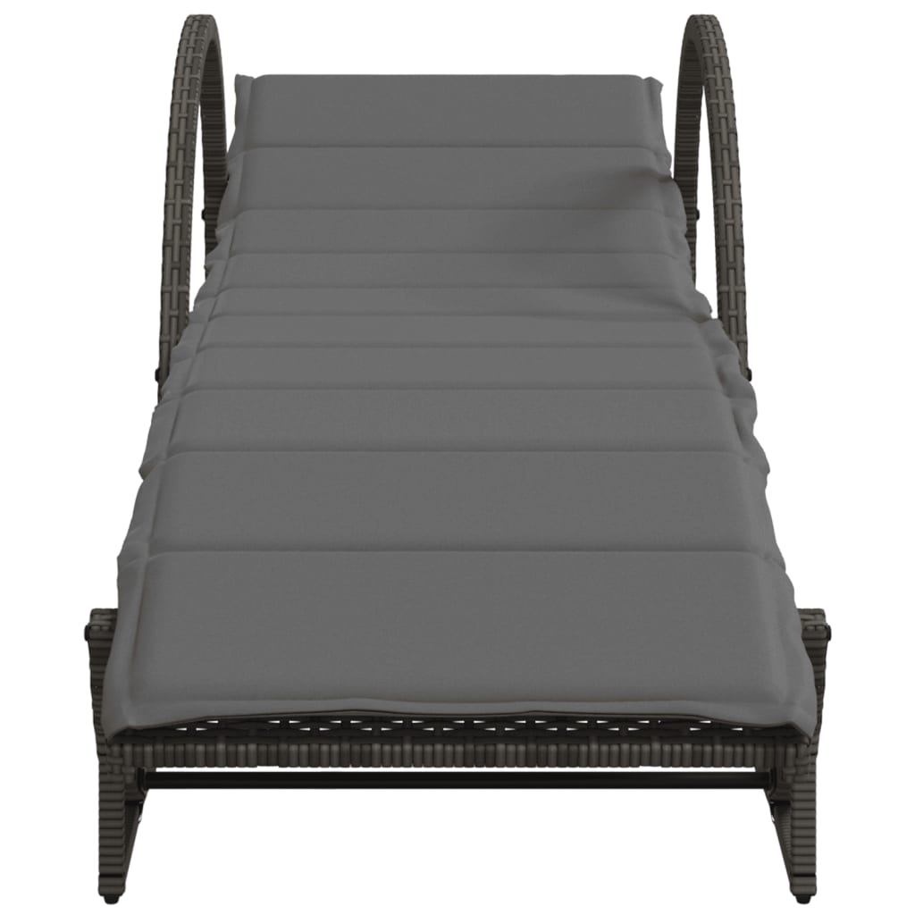 Sonnenliegen 2 Stk. Mit Tisch Poly Rattan