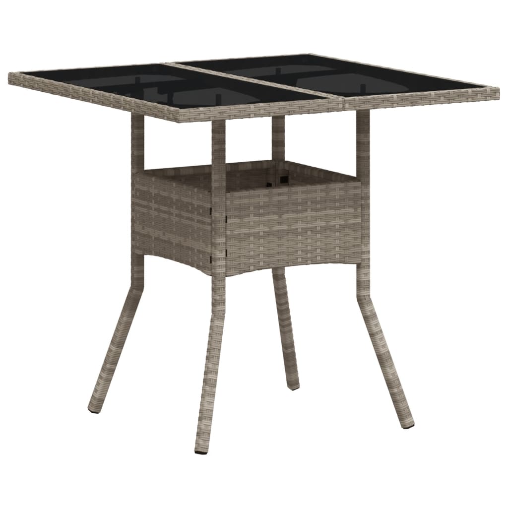 Gartentisch Mit Platte 80X80X75 Cm Poly Rattan