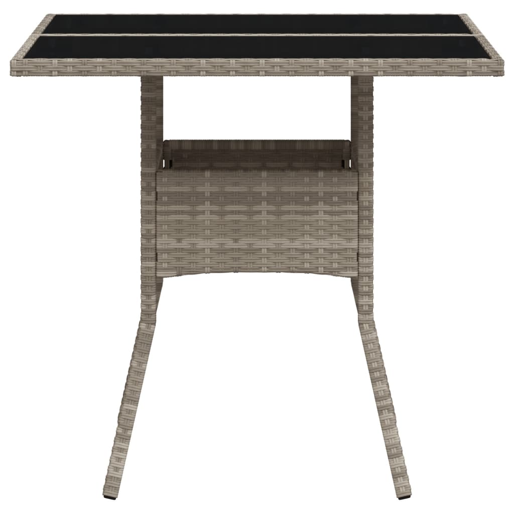 Gartentisch Mit Platte 80X80X75 Cm Poly Rattan