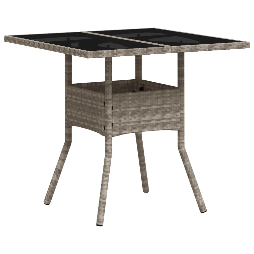 Gartentisch Mit Platte 80X80X75 Cm Poly Rattan
