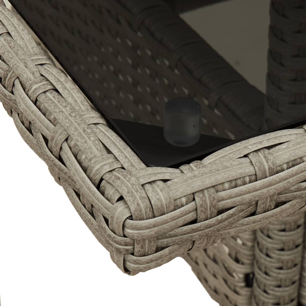 Gartentisch Mit Platte 80X80X75 Cm Poly Rattan