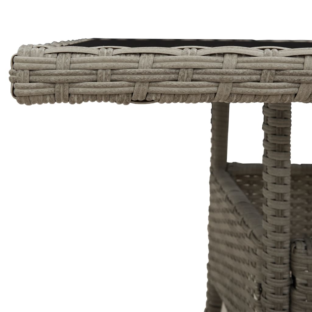 Gartentisch Mit Platte 80X80X75 Cm Poly Rattan