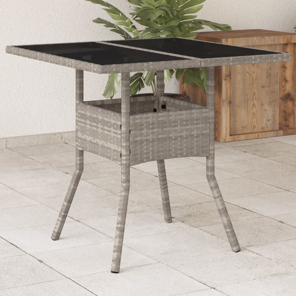 Gartentisch Mit Platte 80X80X75 Cm Poly Rattan