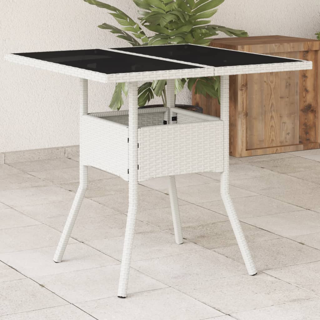 Gartentisch Mit Platte 80X80X75 Cm Poly Rattan