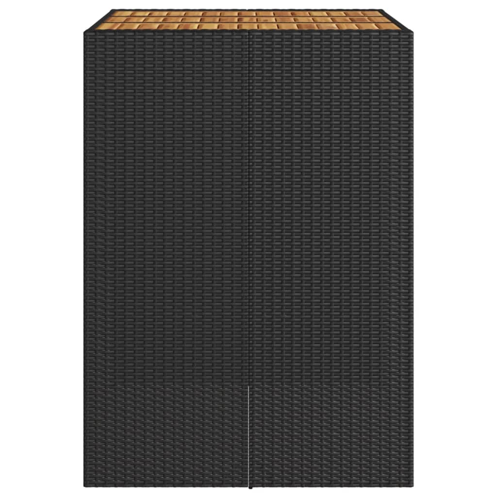 Garten-Bartisch Mit Holzplatte Polyrattan