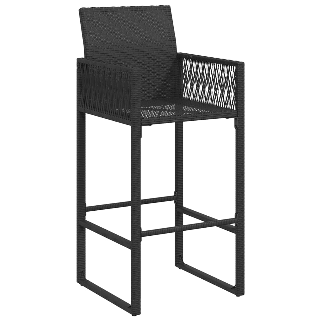 Garten-Barhocker 2 Stk. Poly Rattan