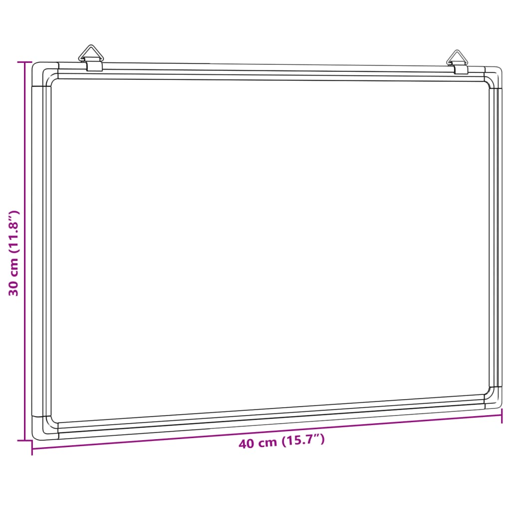 Magnetisches Whiteboard 40X30X1,7 Cm Aluminium