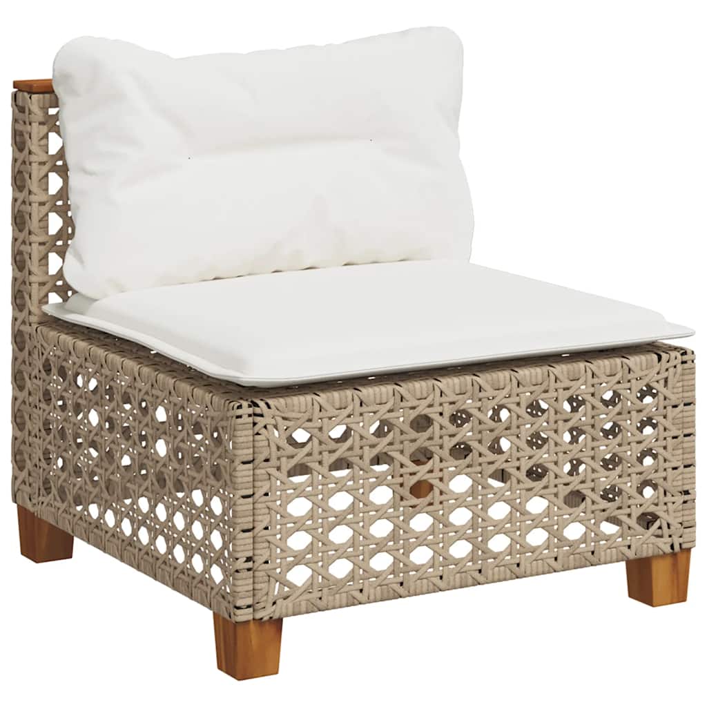 6-Tlg. Garten-Sofagarnitur Mit Kissen Poly Rattan
