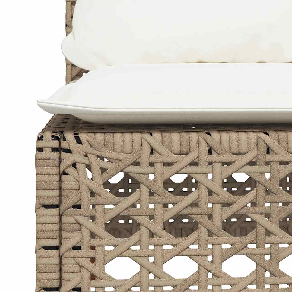 6-Tlg. Garten-Sofagarnitur Mit Kissen Poly Rattan