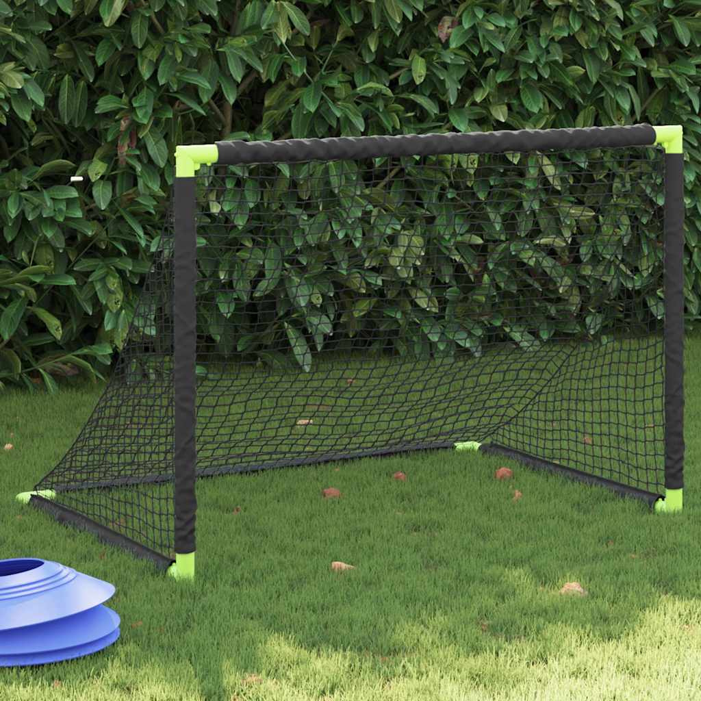 Fußballtor Für Kinder Klappbar Schwarz 90X64X64 Cm