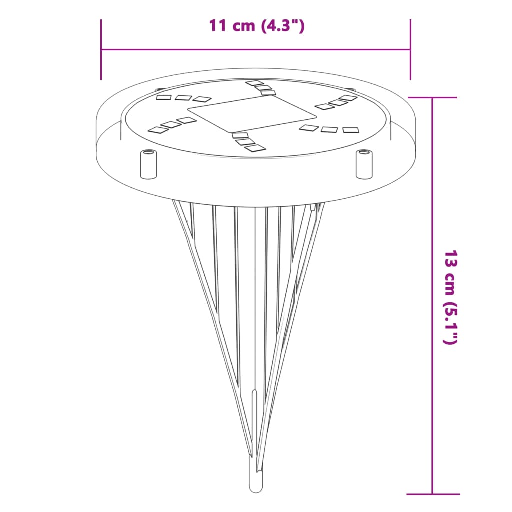 Solar-Bodenleuchten Mit Erdspieß 12 Stk. Warmweiß
