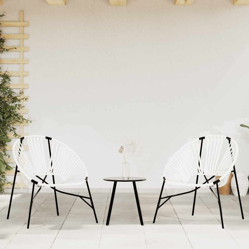 Gartenstuhl-Set 3-Tlg. Poly Rattan