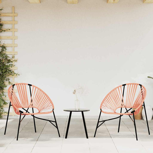Gartenstuhl-Set 3-Tlg. Poly Rattan
