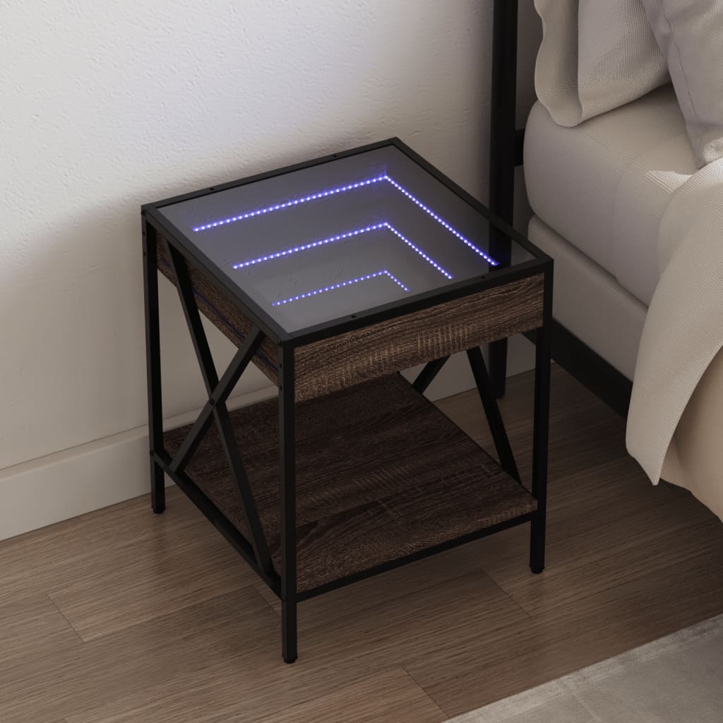 Nachttisch Mit Infinity-Led Sonoma-Eiche 40X40X49 Cm