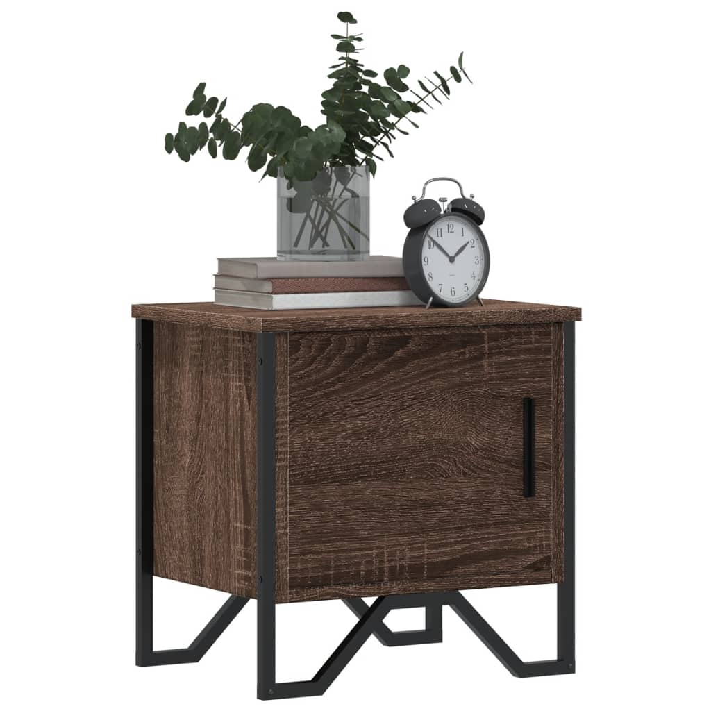 Nachttisch Braun Eichen-Optik 40X30X40 Cm Holzwerkstoff