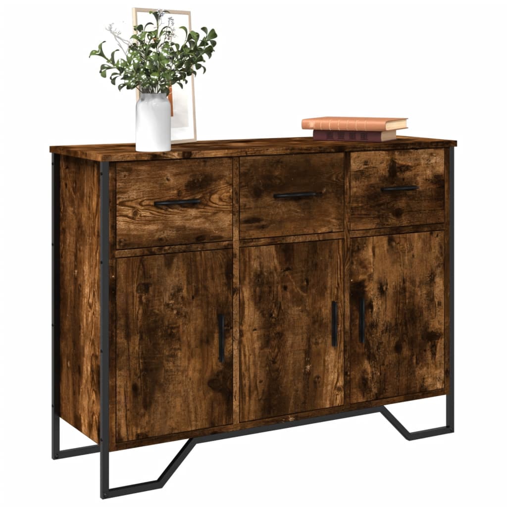 Sideboard Sonoma-Eiche 97X32,5X74,5 Cm Holzwerkstoff