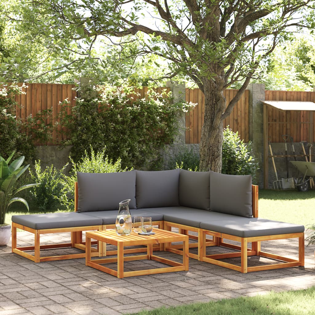 Garten-Ecksofas Mit Kissen 2 Stk. Massivholz Akazie