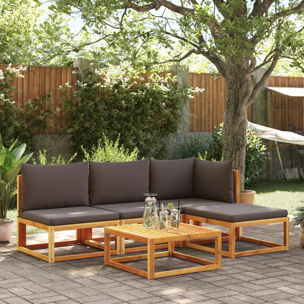 Garten-Ecksofas Mit Kissen 2 Stk. Massivholz Akazie
