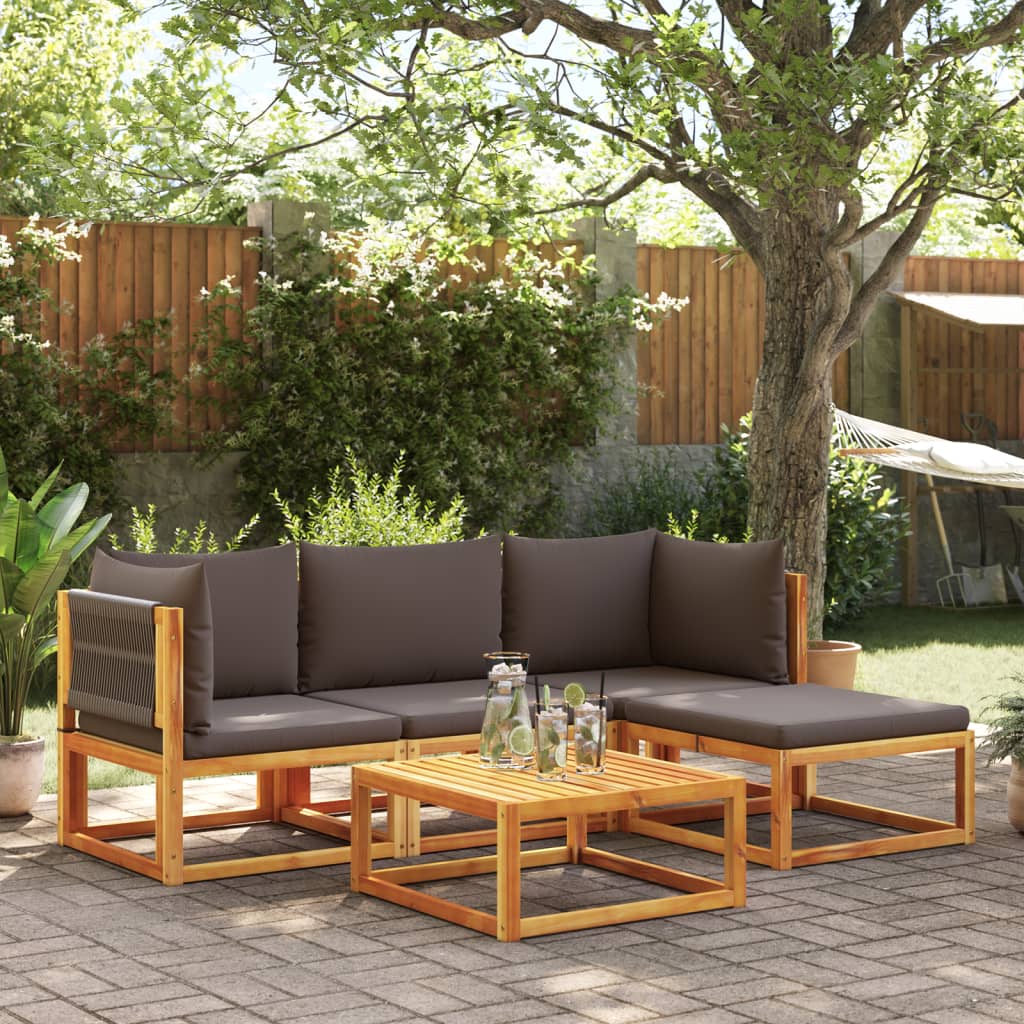 Garten-Ecksofas Mit Kissen 2 Stk. Massivholz Akazie