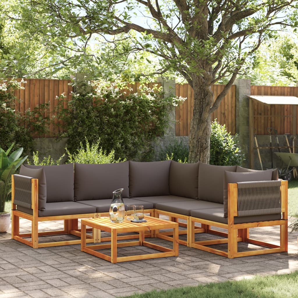 Garten-Ecksofas Mit Kissen 2 Stk. Massivholz Akazie