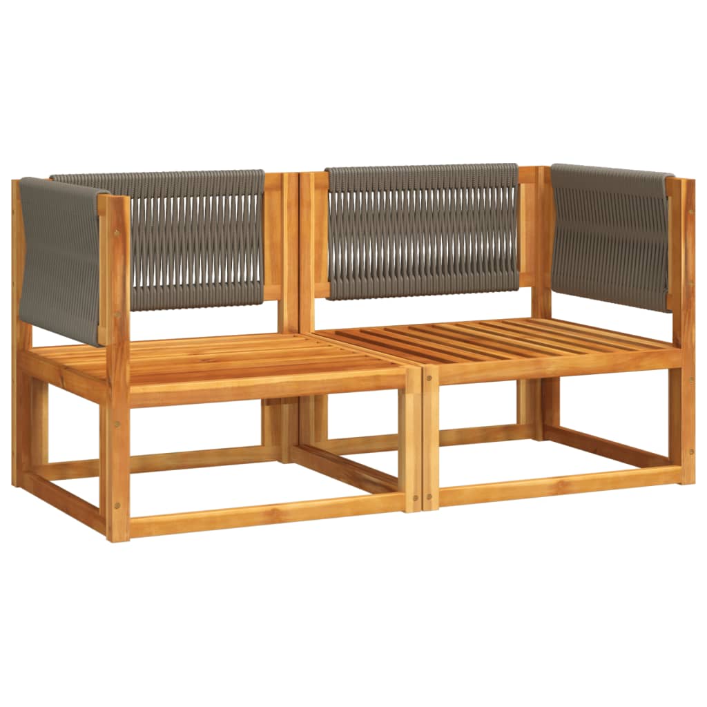 Garten-Ecksofas Mit Kissen 2 Stk. Massivholz Akazie