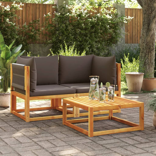 Garten-Ecksofas Mit Kissen 2 Stk. Massivholz Akazie