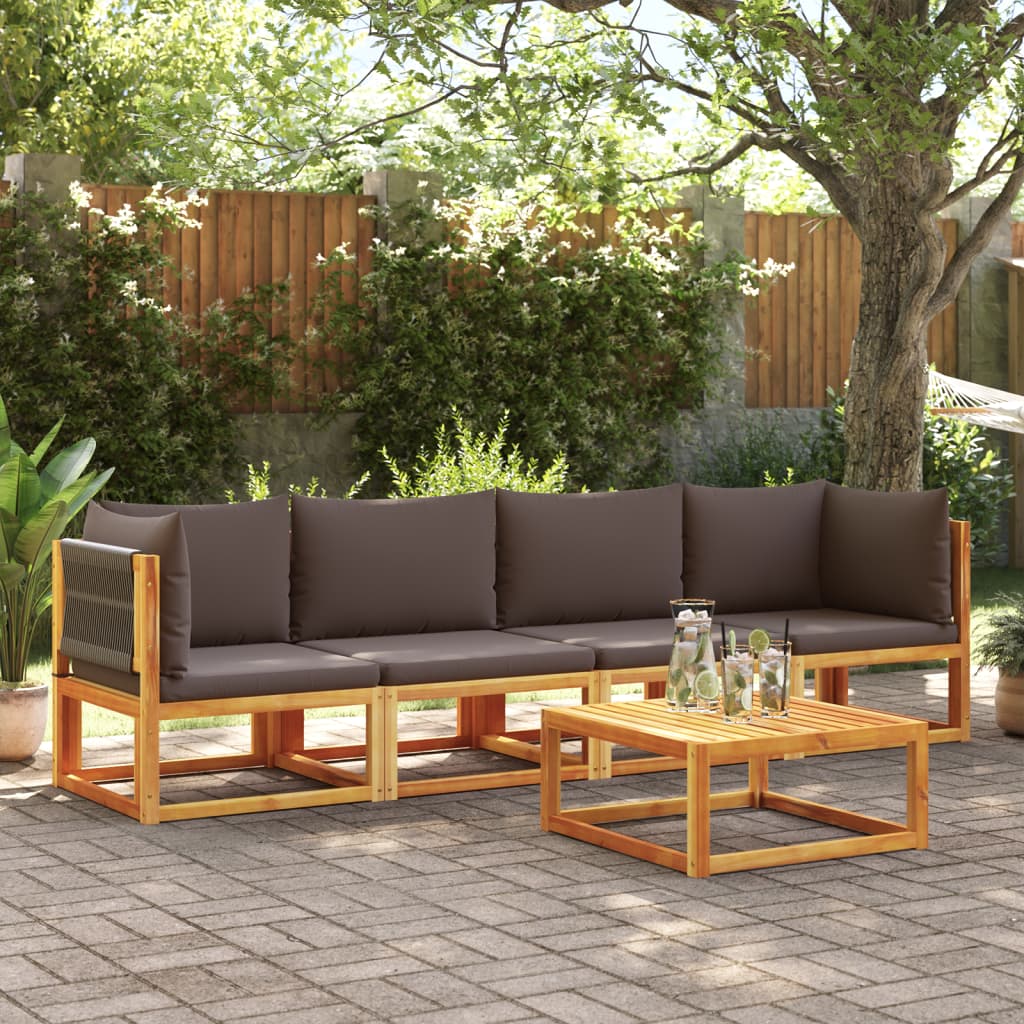 Garten-Ecksofas Mit Kissen 2 Stk. Massivholz Akazie