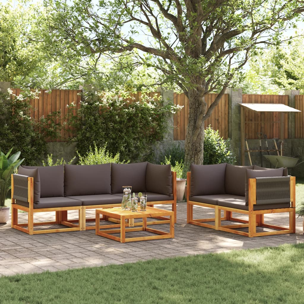 Garten-Ecksofas Mit Kissen 2 Stk. Massivholz Akazie