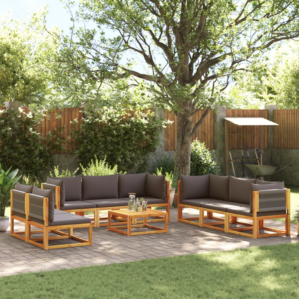 Garten-Ecksofas Mit Kissen 2 Stk. Massivholz Akazie