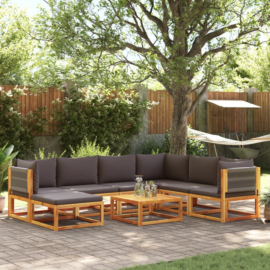 Garten-Ecksofas Mit Kissen 2 Stk. Massivholz Akazie