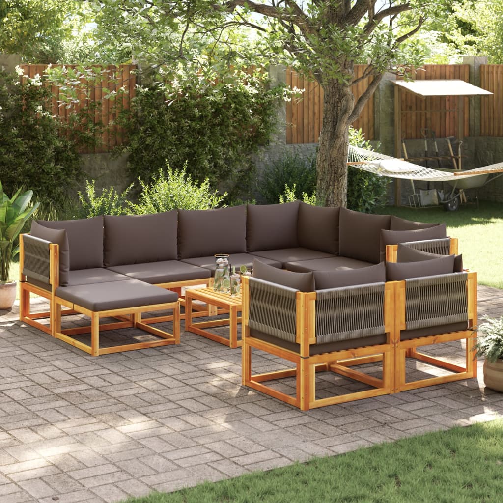 Garten-Ecksofas Mit Kissen 2 Stk. Massivholz Akazie