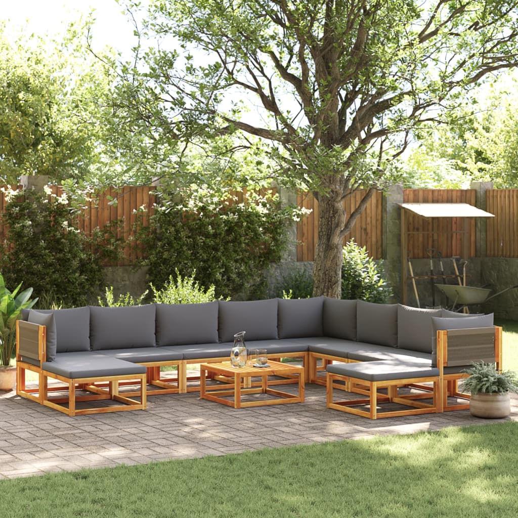 Garten-Ecksofas Mit Kissen 2 Stk. Massivholz Akazie