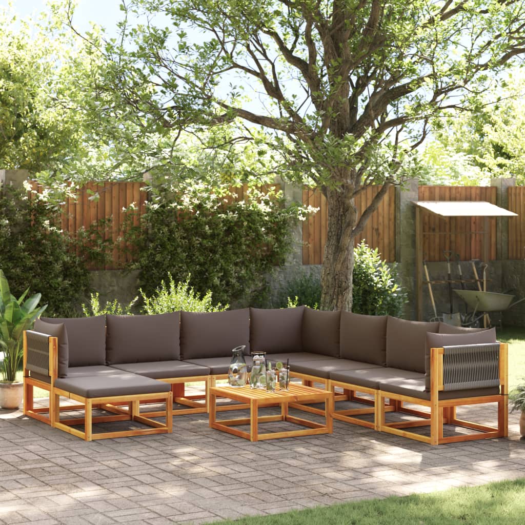 Garten-Ecksofas Mit Kissen 2 Stk. Massivholz Akazie