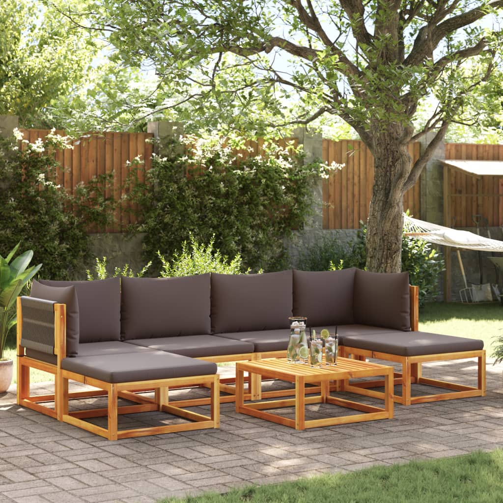 Garten-Ecksofas Mit Kissen 2 Stk. Massivholz Akazie