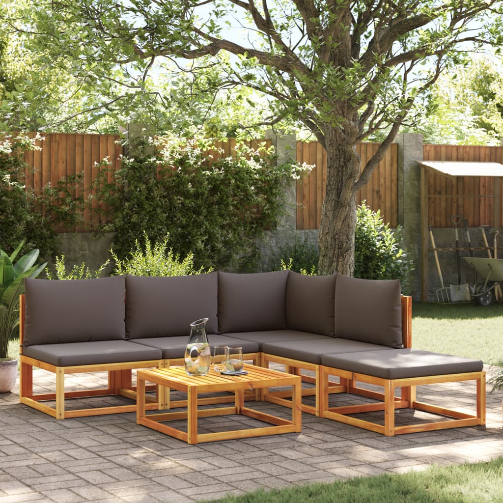 Garten-Ecksofas Mit Kissen 2 Stk. Massivholz Akazie