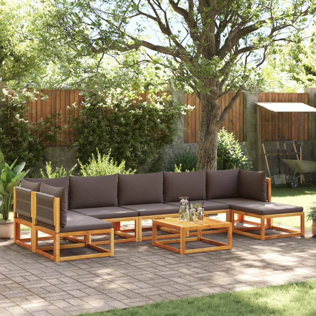 Garten-Ecksofas Mit Kissen 2 Stk. Massivholz Akazie