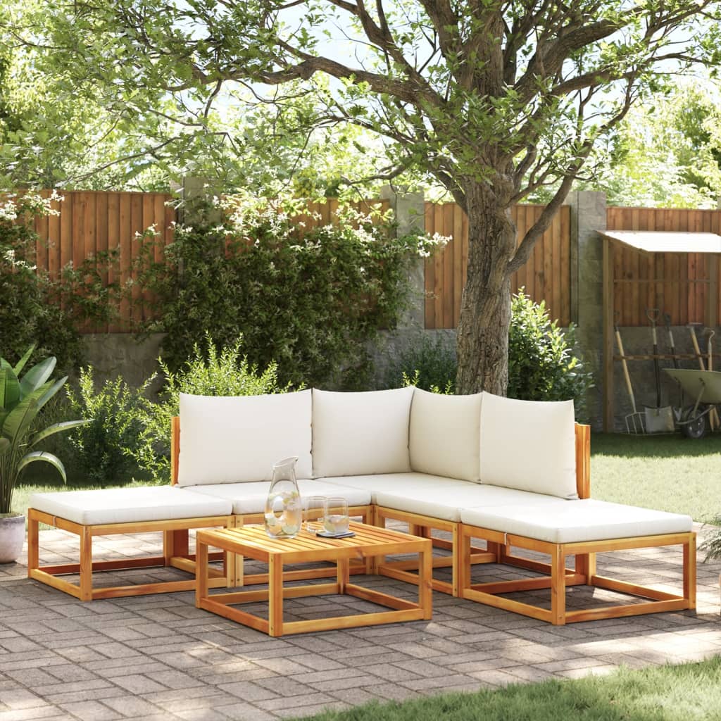 Garten-Ecksofas Mit Kissen 2 Stk. Massivholz Akazie