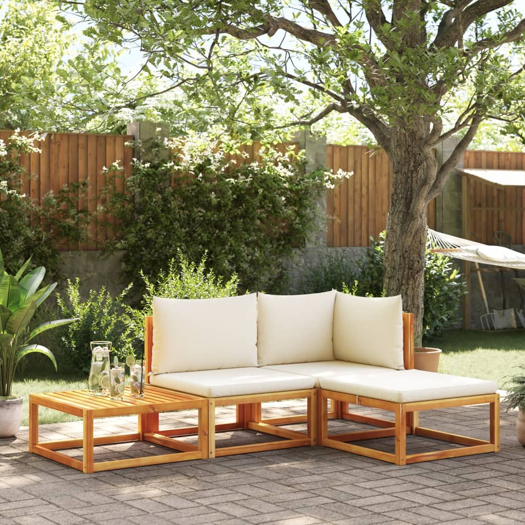Garten-Ecksofas Mit Kissen 2 Stk. Massivholz Akazie
