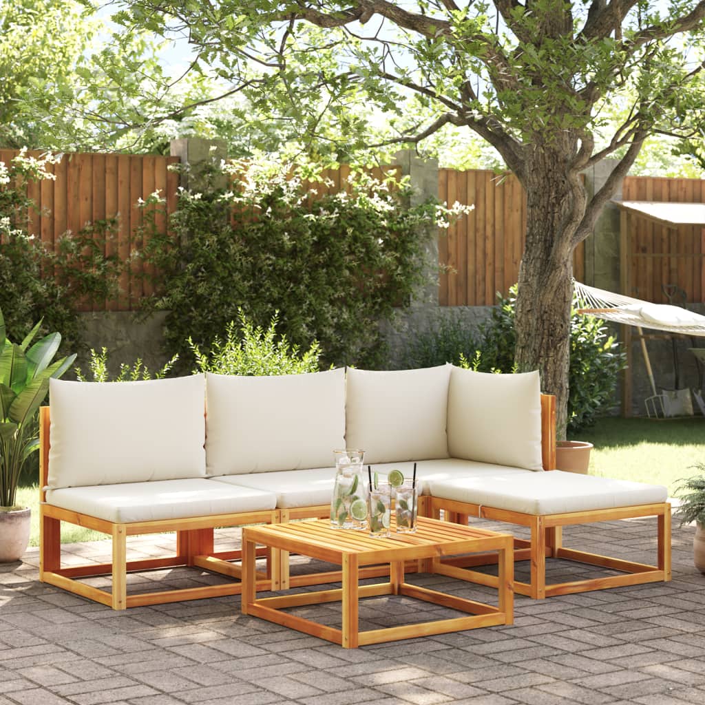 Garten-Ecksofas Mit Kissen 2 Stk. Massivholz Akazie