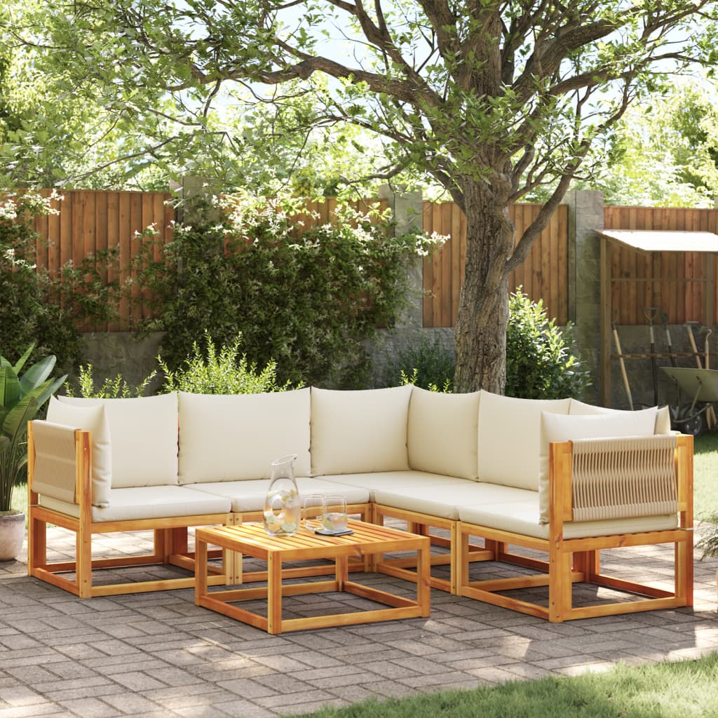 Garten-Ecksofas Mit Kissen 2 Stk. Massivholz Akazie