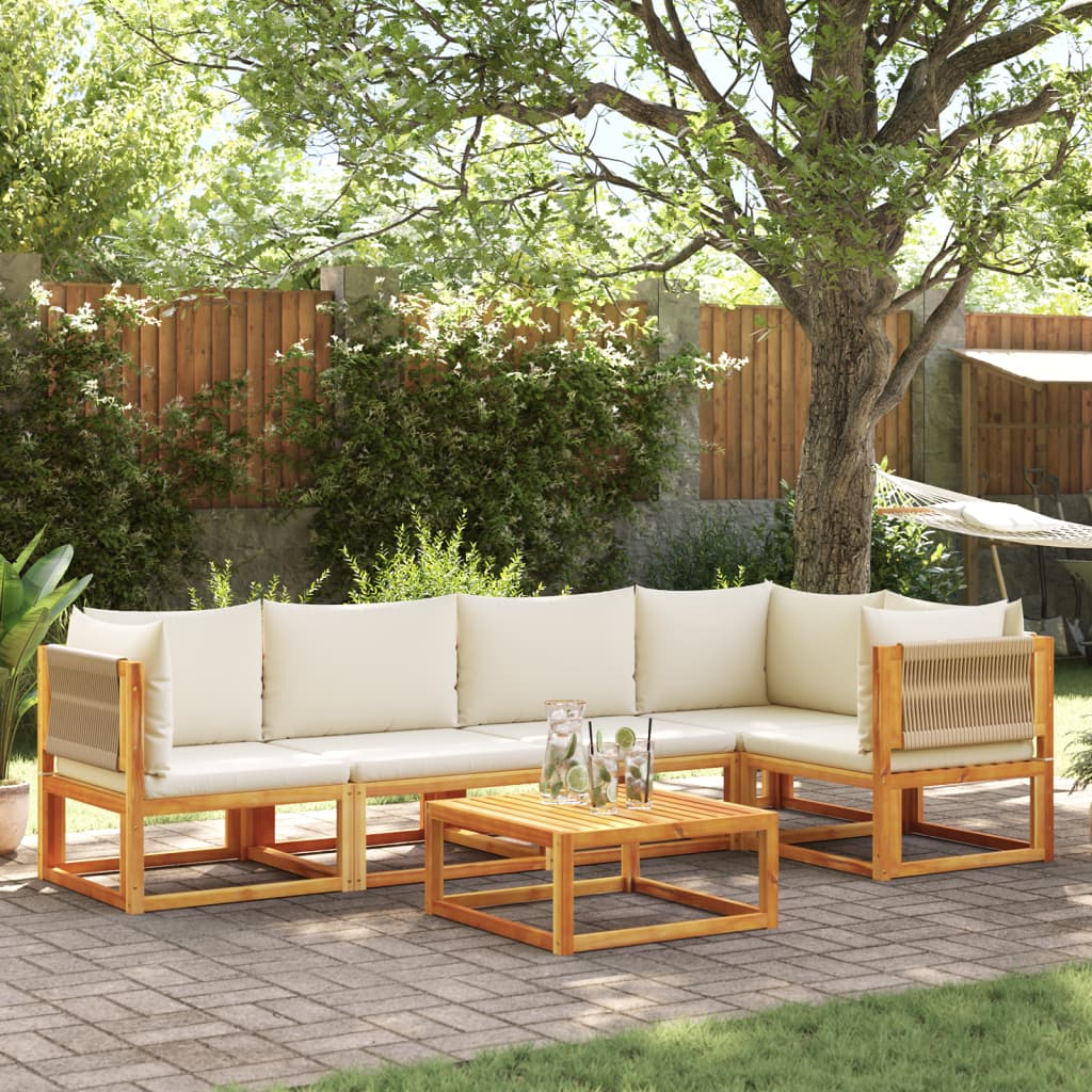 Garten-Ecksofas Mit Kissen 2 Stk. Massivholz Akazie