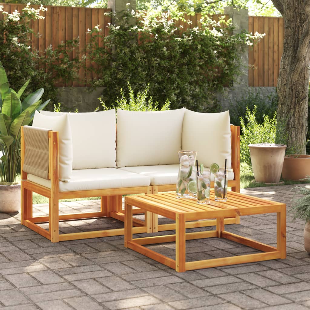 Garten-Ecksofas Mit Kissen 2 Stk. Massivholz Akazie