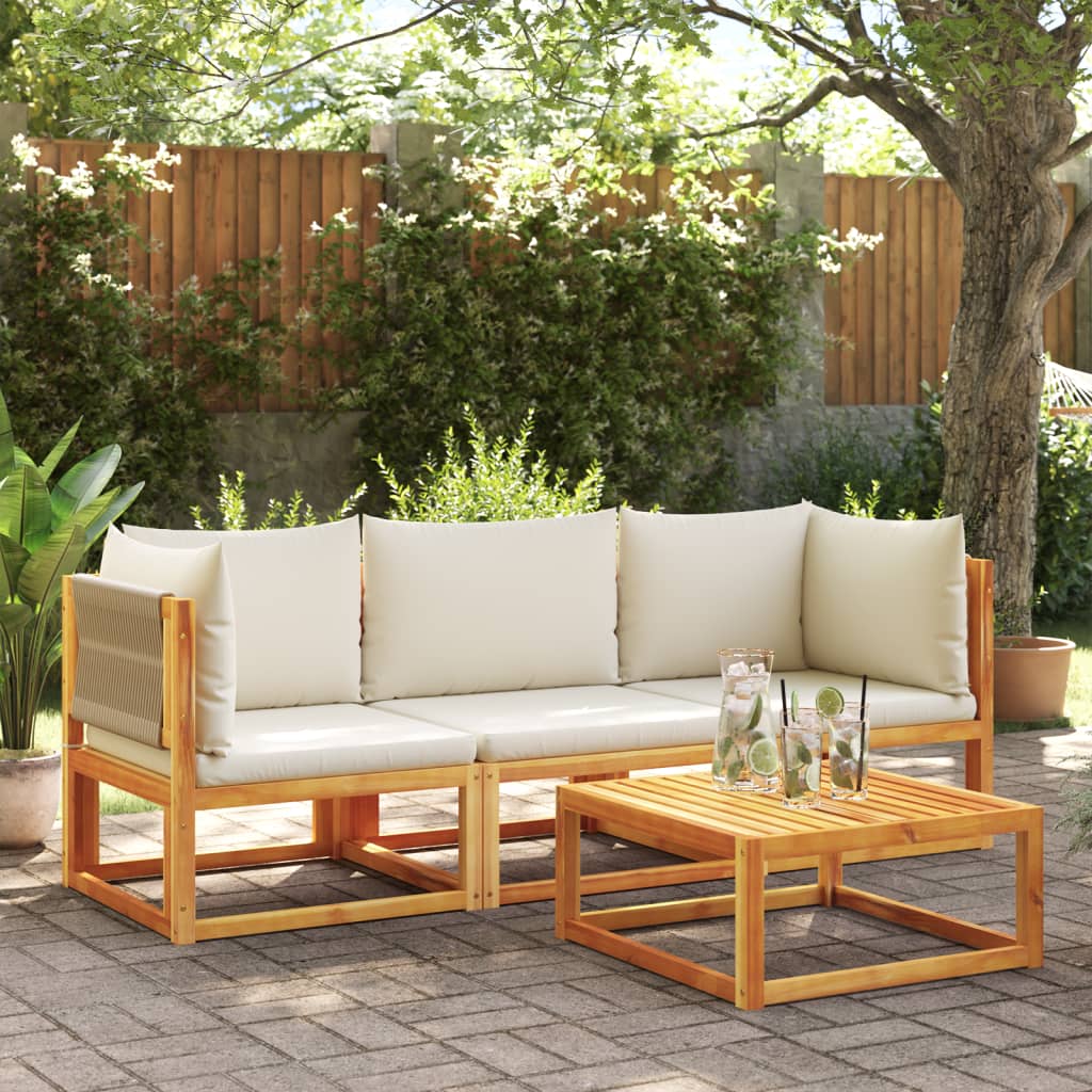 Garten-Ecksofas Mit Kissen 2 Stk. Massivholz Akazie