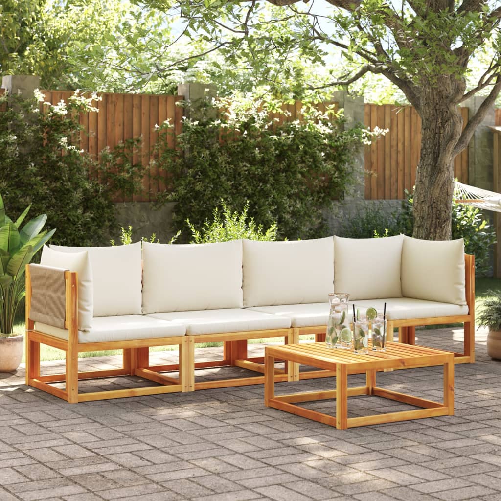 Garten-Ecksofas Mit Kissen 2 Stk. Massivholz Akazie