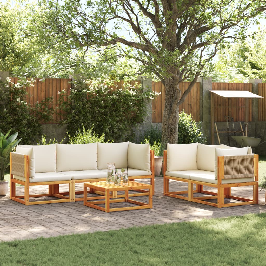 Garten-Ecksofas Mit Kissen 2 Stk. Massivholz Akazie