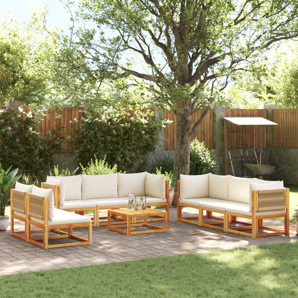 Garten-Ecksofas Mit Kissen 2 Stk. Massivholz Akazie