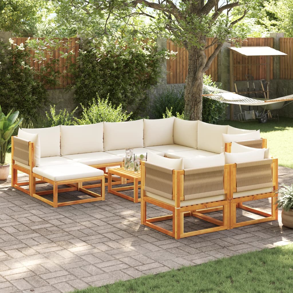 Garten-Ecksofas Mit Kissen 2 Stk. Massivholz Akazie