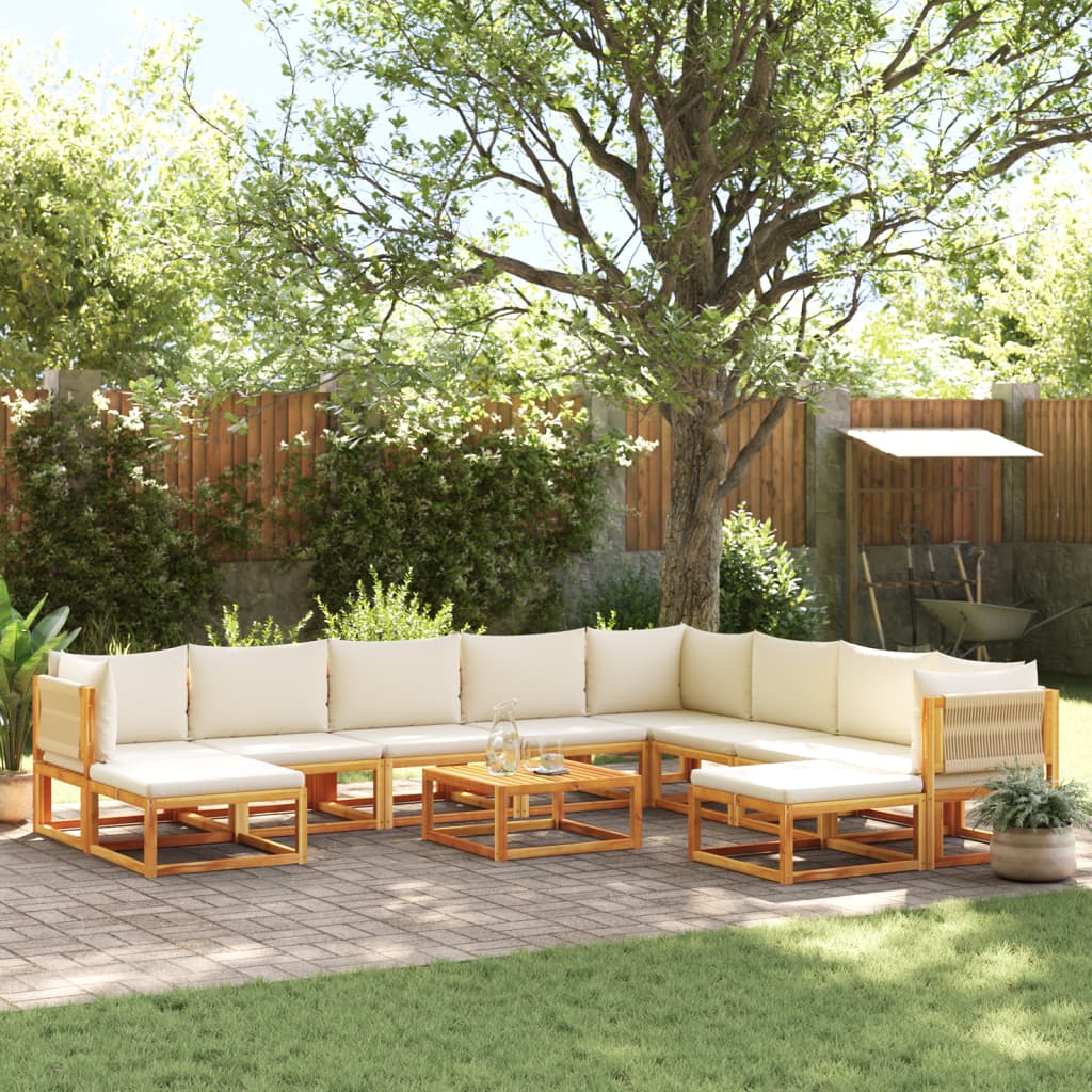 Garten-Ecksofas Mit Kissen 2 Stk. Massivholz Akazie