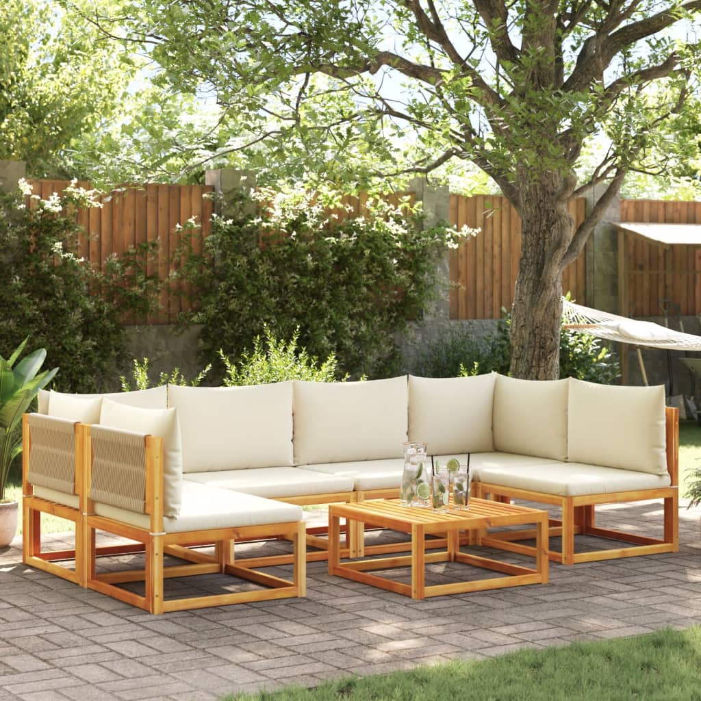 Garten-Ecksofas Mit Kissen 2 Stk. Massivholz Akazie
